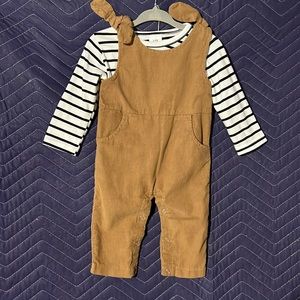Never worn, 3-6 months long sleeve and romper outfit